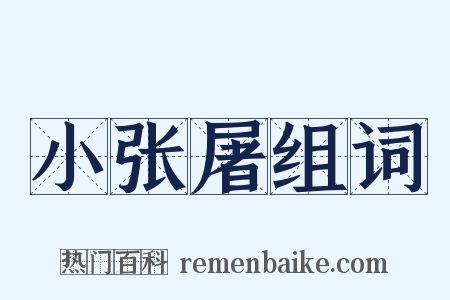 小张屠组词是什么意思的图片